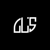 design de logotipo de carta lls em fundo preto. lls conceito de logotipo de carta de iniciais criativas. lls design de letras. vetor