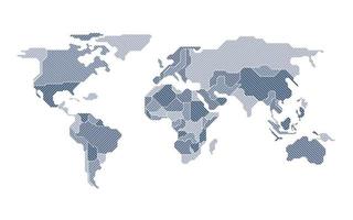 mapa do mundo cinza vetor