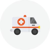 círculo plano de ambulância vetor