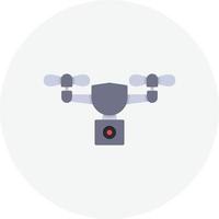 círculo plano drone vetor