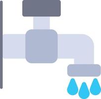 ícone plano de torneira de água vetor