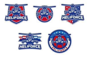 design de logotipo esportivo heliforce vetor