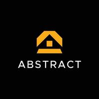 design de logotipo de casa abstrata vetor