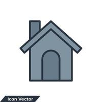 ilustração em vetor logotipo ícone em casa. modelo de símbolo de página inicial para coleção de design gráfico e web