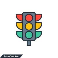 ilustração em vetor logotipo ícone semáforo. modelo de símbolo de semáforo para coleção de design gráfico e web