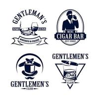 logotipo de cavalheiro monocromático vintage para cricut vetor