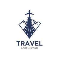 logotipo de viagem moderno e profissional vetor