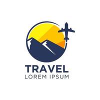 logotipo de viagem moderno e profissional vetor