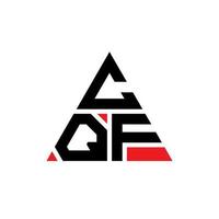 design de logotipo de letra triângulo cqf com forma de triângulo. monograma de design de logotipo de triângulo cqf. modelo de logotipo de vetor triângulo cqf com cor vermelha. logotipo triangular cqf logotipo simples, elegante e luxuoso.