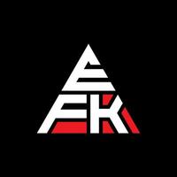 design de logotipo de letra triângulo efk com forma de triângulo. monograma de design de logotipo de triângulo efk. modelo de logotipo de vetor triângulo efk com cor vermelha. logotipo triangular efk logotipo simples, elegante e luxuoso.