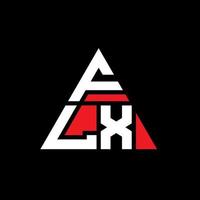 design de logotipo de letra triângulo flx com forma de triângulo. monograma de design de logotipo de triângulo flx. modelo de logotipo de vetor de triângulo flx com cor vermelha. flx logotipo triangular logotipo simples, elegante e luxuoso.