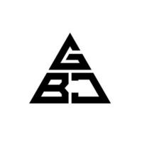 gbj design de logotipo de carta triângulo com forma de triângulo. monograma de design de logotipo de triângulo gbj. modelo de logotipo de vetor gbj triângulo com cor vermelha. gbj logotipo triangular logotipo simples, elegante e luxuoso.