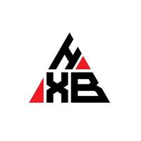 design de logotipo de letra de triângulo hxb com forma de triângulo. monograma de design de logotipo de triângulo hxb. modelo de logotipo de vetor de triângulo hxb com cor vermelha. hxb logotipo triangular logotipo simples, elegante e luxuoso.