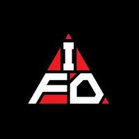 design de logotipo de letra triângulo ifo com forma de triângulo. monograma de design de logotipo de triângulo ifo. modelo de logotipo de vetor ifo triângulo com cor vermelha. logotipo triangular ifo logotipo simples, elegante e luxuoso.