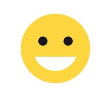 cara de emoção simples e ilustração em vetor plana emoji de desenho animado amarelo.