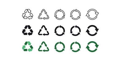 reciclar e ecologia símbolo ilustração vetorial plana. vetor