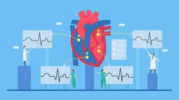 conceito de eletrocardiograma de cardiologia vetor