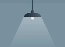 lâmpada de design de interiores moderno em casa e ilustração em vetor plana candelabro simples.