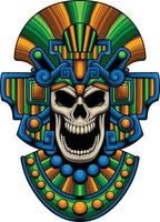 ilustração de guerreiro asteca com vetor de estoque de qualidade premium