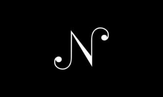 logotipo da letra n. n logotipo ícone design ilustração vetorial grátis vetor