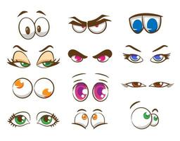 conjunto de olhos de desenho animado