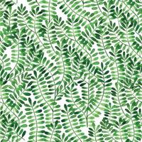 sem costura padrão de aquarela com folhas verdes abstratas. imprimir com plantas tropicais isoladas no fundo branco. plantas simples e estilizadas vetor