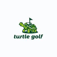 logotipo de golfe de tartaruga vetor