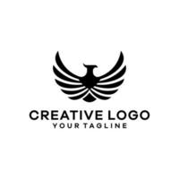 ilustração em vetor de design de logotipo abstrato de águia isolada no fundo branco
