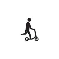 design de modelo de ilustração vetorial de ícone de scooter. vetor