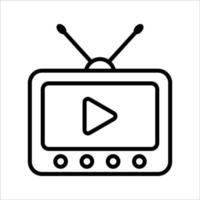 modelo de design de vetor de ícone de televisão simples e limpo