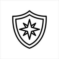 modelo de design de vetor de ícone de escudo simples e limpo