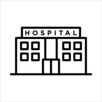 modelo de design de vetor de ícone de construção de hospital