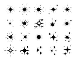 ícone de estrela. conjunto de ícones do céu, Natal, favoritos e noturnos. ilustração vetorial vetor