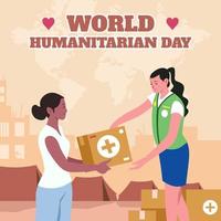 conceito do dia humanitário mundial vetor