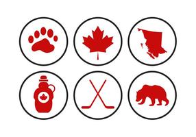 Vetores de ícones do Canadá