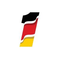 bandeira numérica alemã 1 vetor