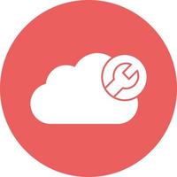 ícone de vetor de chave de fenda em nuvem que pode facilmente modificar ou editar