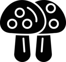 ícone de glifo de cogumelo vetor