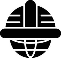 ícone de glifo de capacete vetor