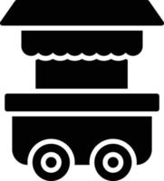 ícone de glifo de carrinho de comida vetor