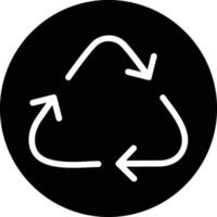 ícone de glifo de reciclagem vetor
