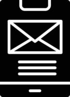 ícone de glifo de e-mail vetor