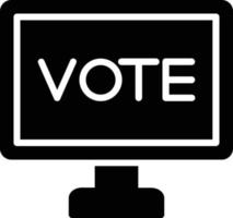 ícone de glifo de votação vetor