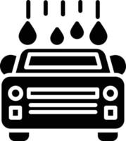ícone de glifo de lavagem de carro vetor