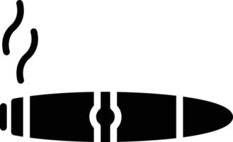 ícone de glifo de charuto vetor