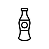 vetor de ícone de bebida com gás. ilustração de símbolo de contorno isolado