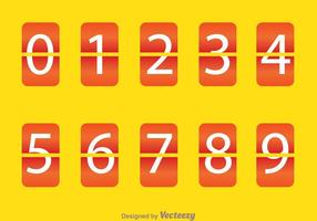 Contador de números quadrados redondos de laranja