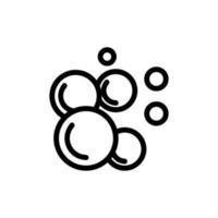 espuma, vetor de ícone de bolhas. ilustração de símbolo de contorno isolado