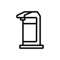 ilustração de contorno de vetor de ícone de dispensador de sabão automático