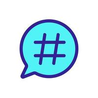 vetor de ícone de hashtag. ilustração de símbolo de contorno isolado